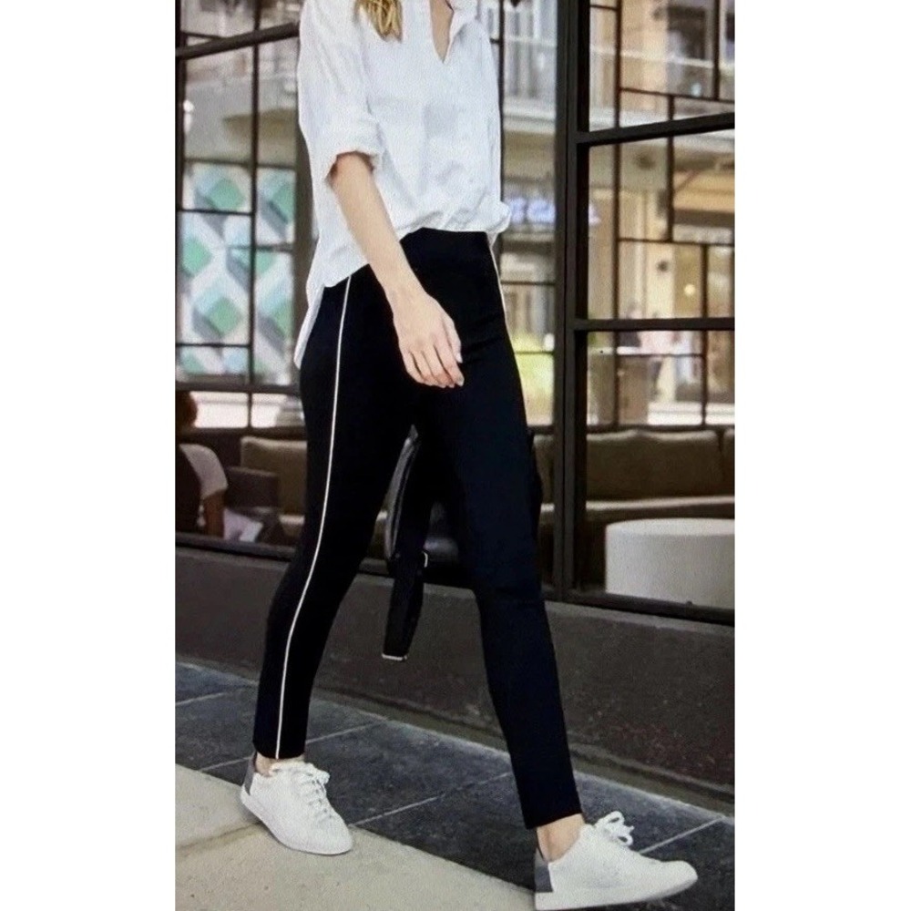 SPANX Black The Perfect Pant Ankle Piped Skinny Small EUC